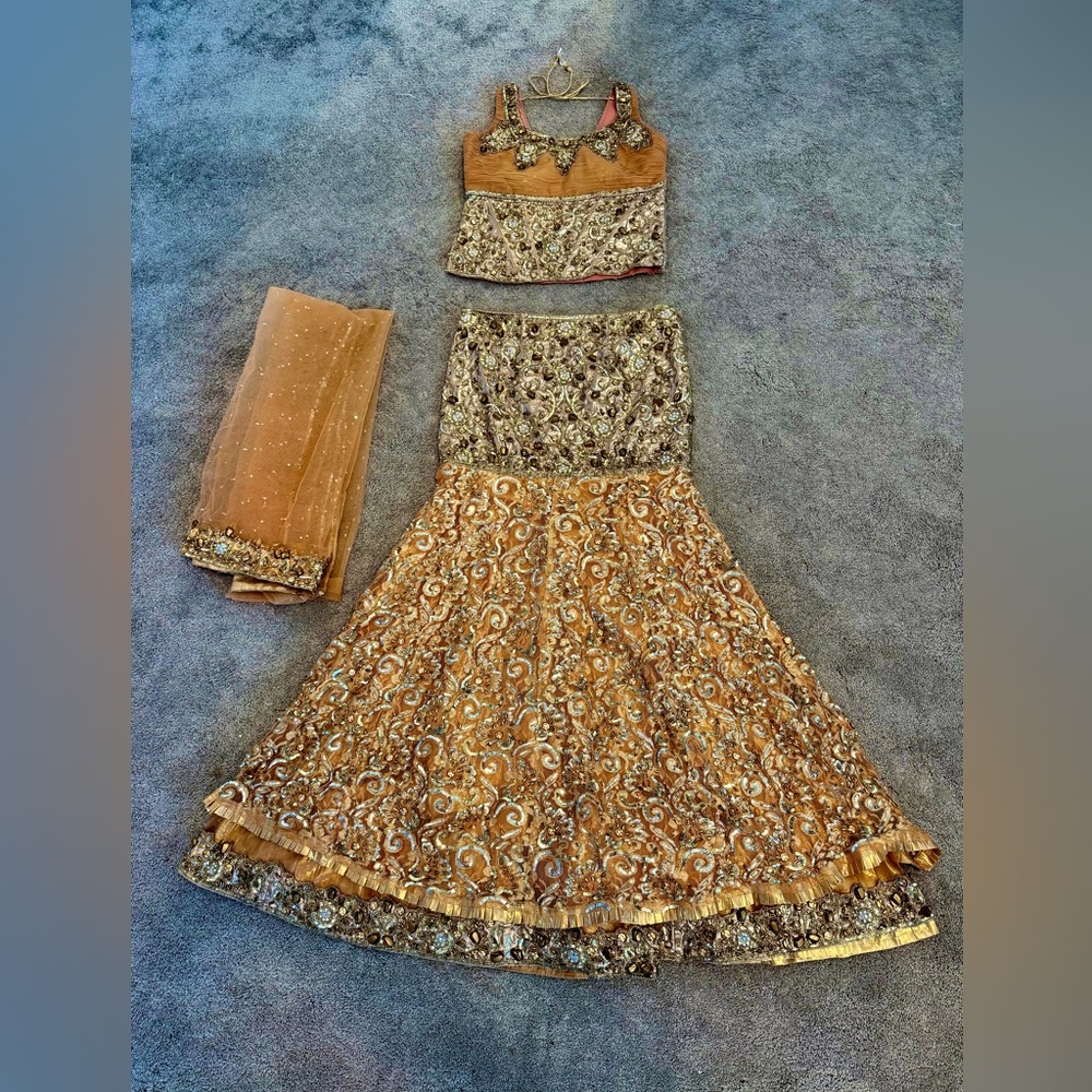 Elegant Gold and Silver Sequin Gown
